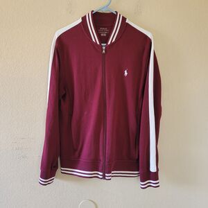 Polo Ralph Lauren Mens Varsity Jacket Size Small Striped Classic Red Baseball